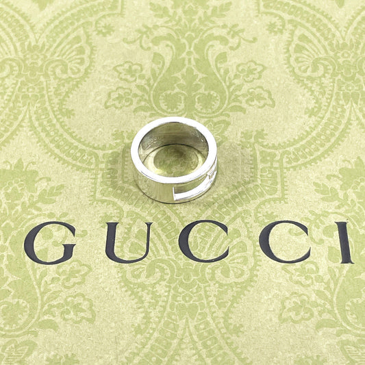 GUCCI Ring Silver925 Silver Branded Cutout G Women Used