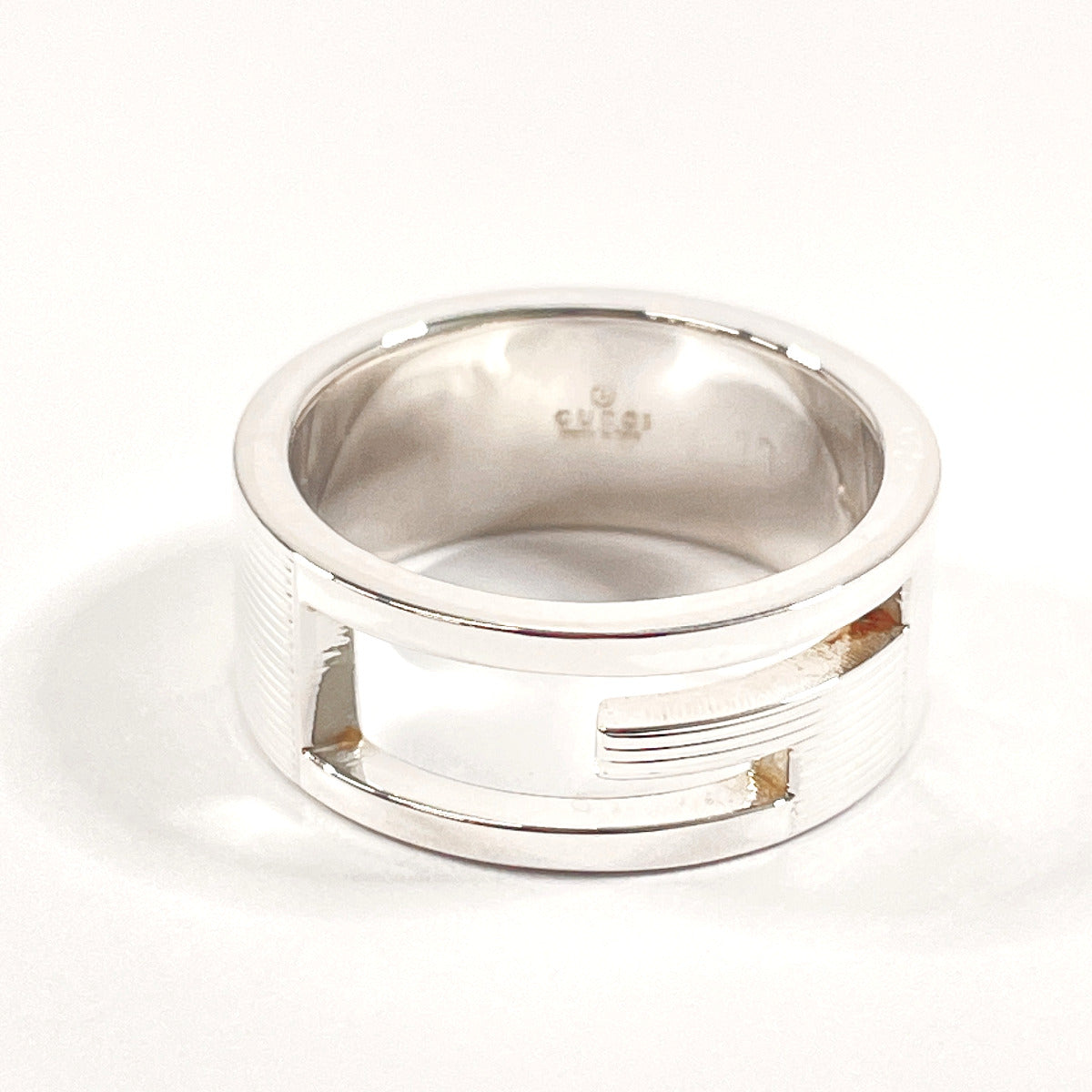 GUCCI Ring Silver925 Silver Branded Cutout G Women Used