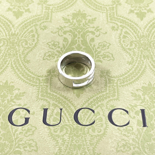 GUCCI Ring Silver925 Silver Branded Cutout G Women Used