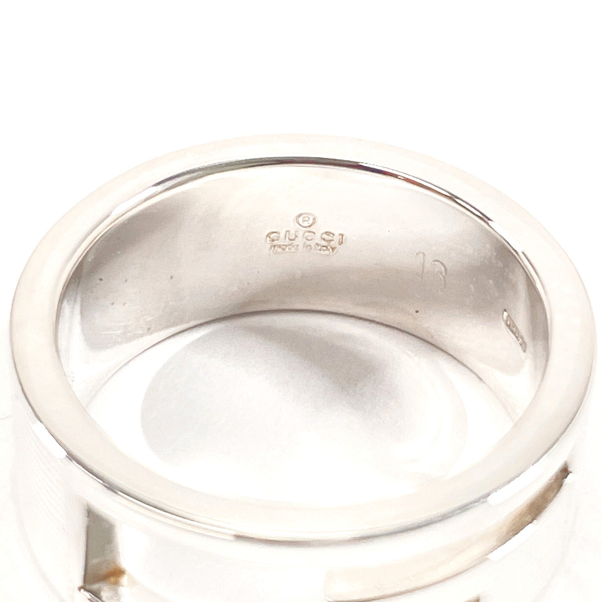 GUCCI Ring Silver925 Silver Branded Cutout G Women Used