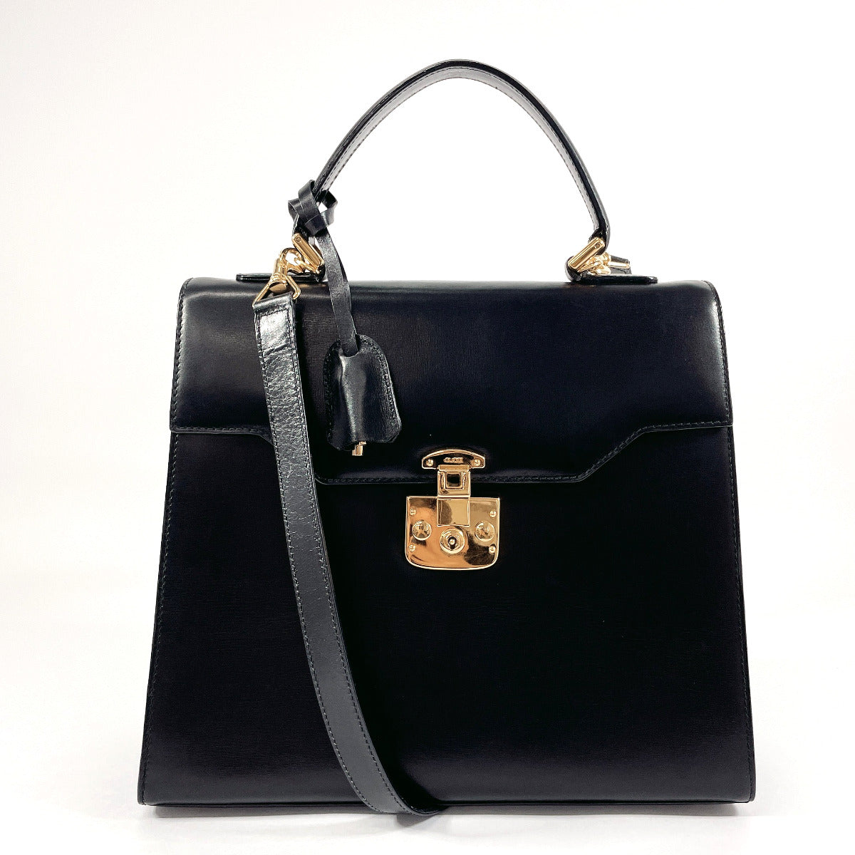 GUCCI Handbag 000/256/0192 leather black 2WAY Old Gucci Women Used