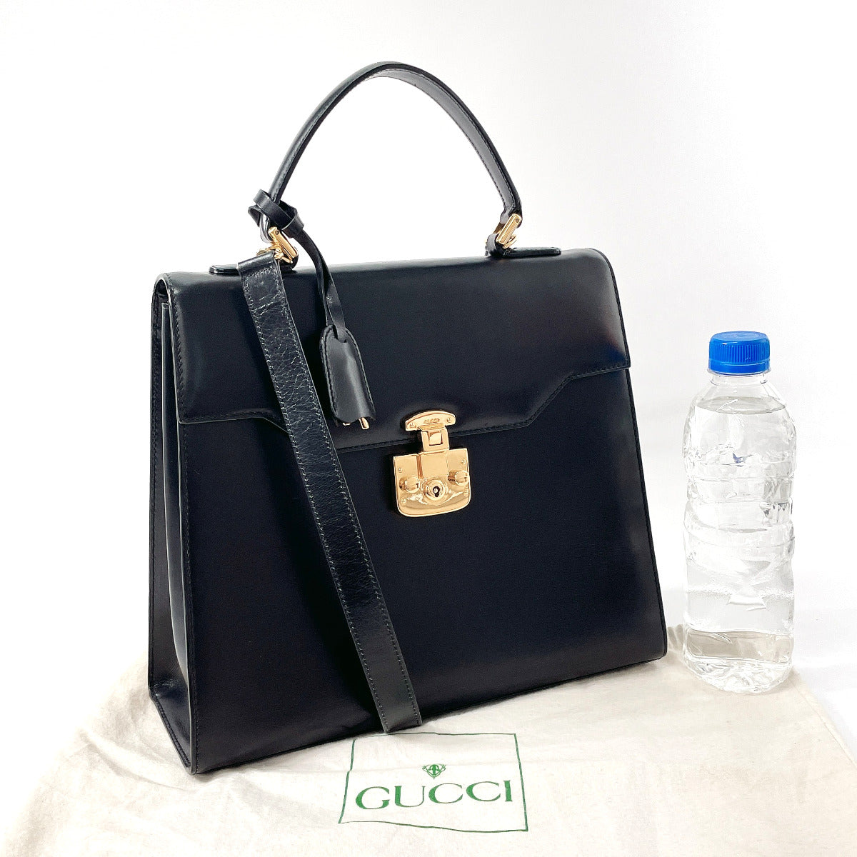 GUCCI Handbag 000/256/0192 leather black 2WAY Old Gucci Women Used