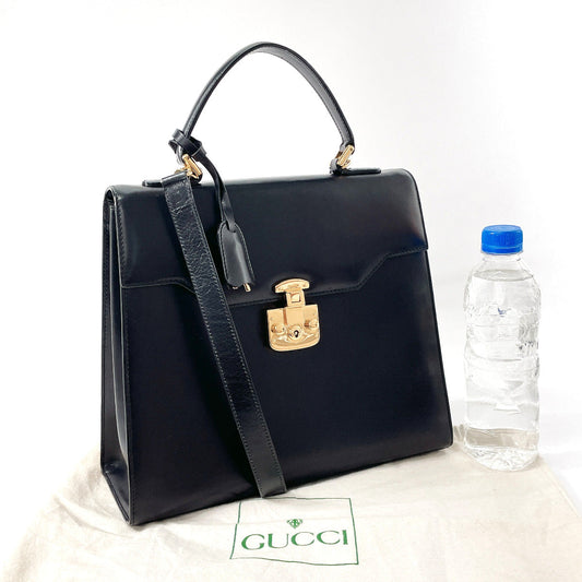 GUCCI Handbag 000/256/0192 leather black 2WAY Old Gucci Women Used
