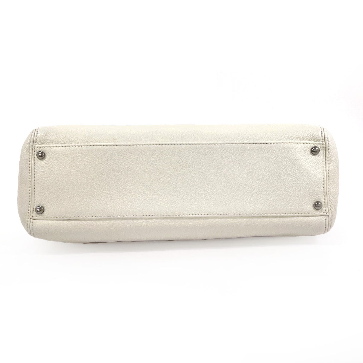 CHANEL Tote Bag Matt caviar skin white Executive