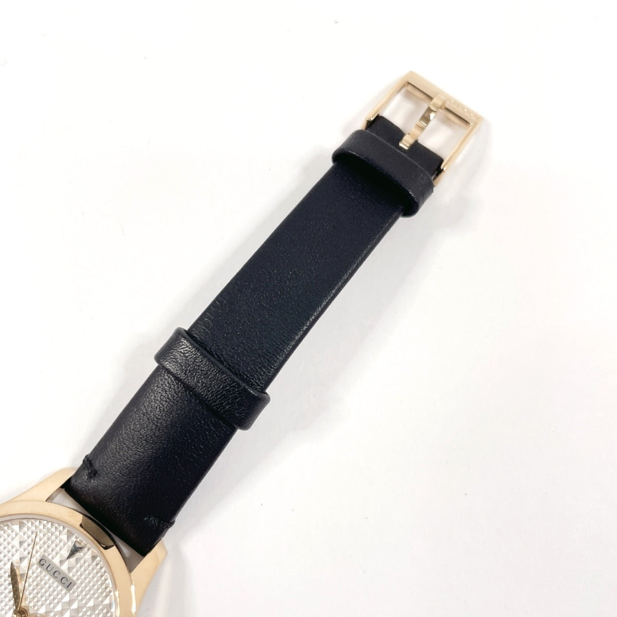 GUCCI Watches Quartz YA126571 Stainless Steel , Leather gold G timeless Silver dial Women Used