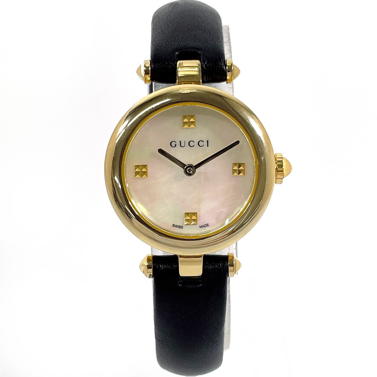 GUCCI Watches Quartz YA141505 Stainless Steel , Leather gold Diamantissima shell dial Women Used