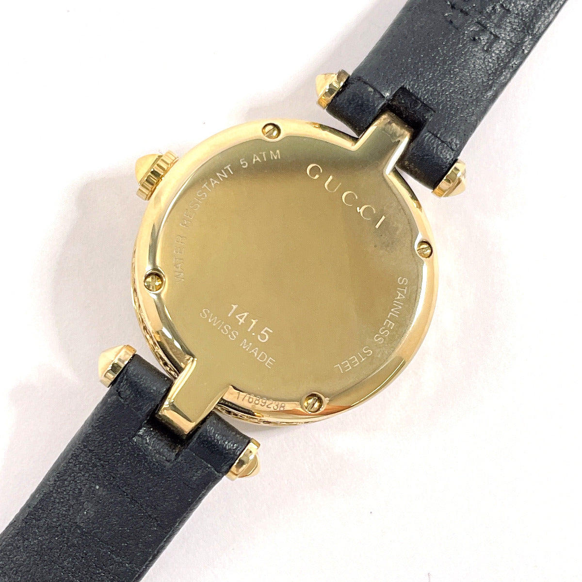 GUCCI Watches Quartz YA141505 Stainless Steel , Leather gold Diamantissima shell dial Women Used