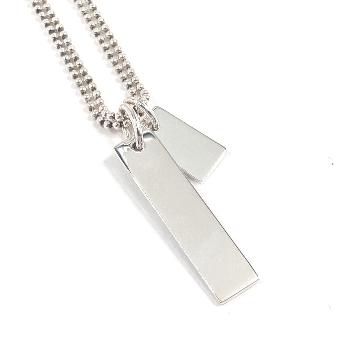 GUCCI Necklace Silver925 Silver Double chain plate unisex Used
