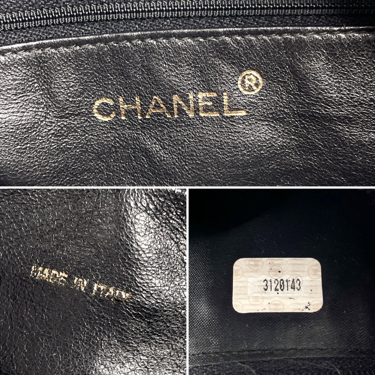 CHANEL Shoulder Bag lambskin black fringe ChainShoulder Women Used