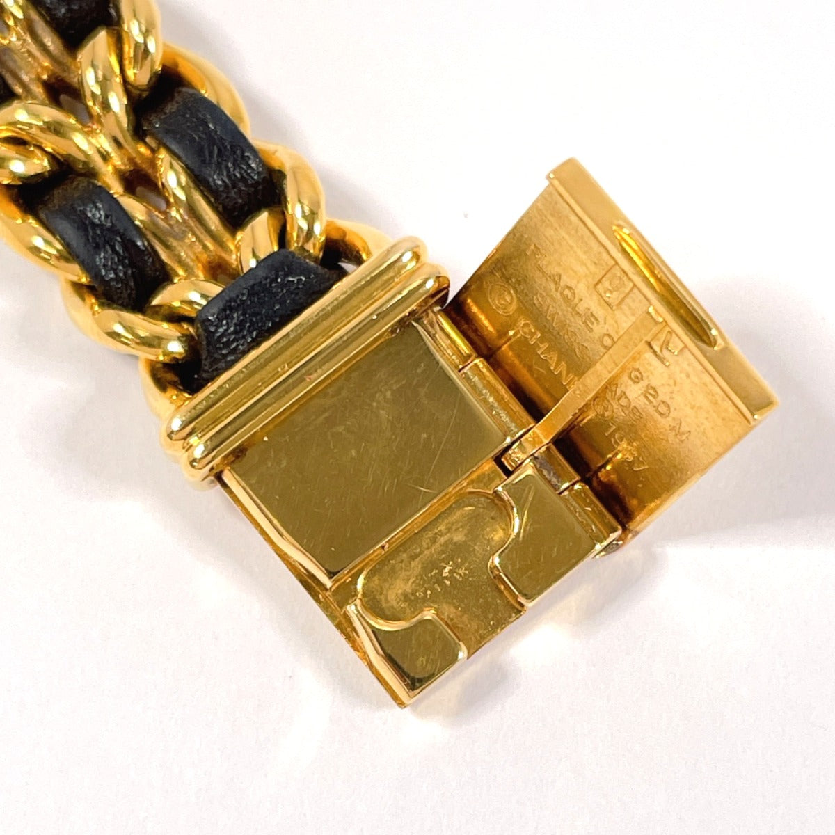 CHANEL Watches Quartz H0001 Gold Plated, Leather gold Premiere L black dial