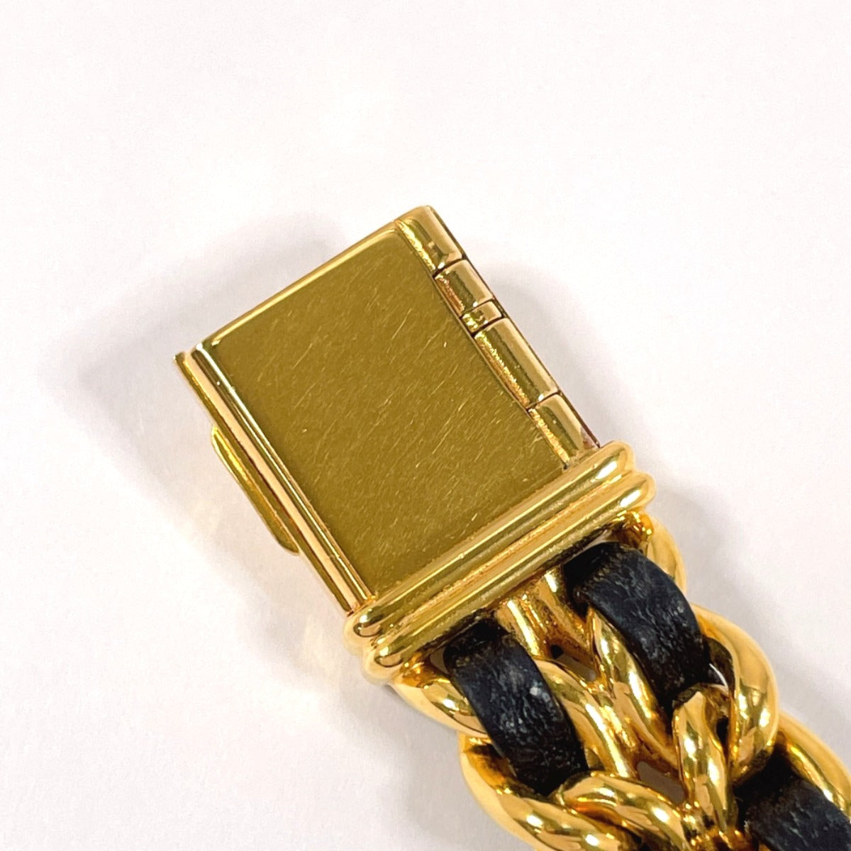 CHANEL Watches Quartz H0001 Gold Plated, Leather gold Premiere L black dial