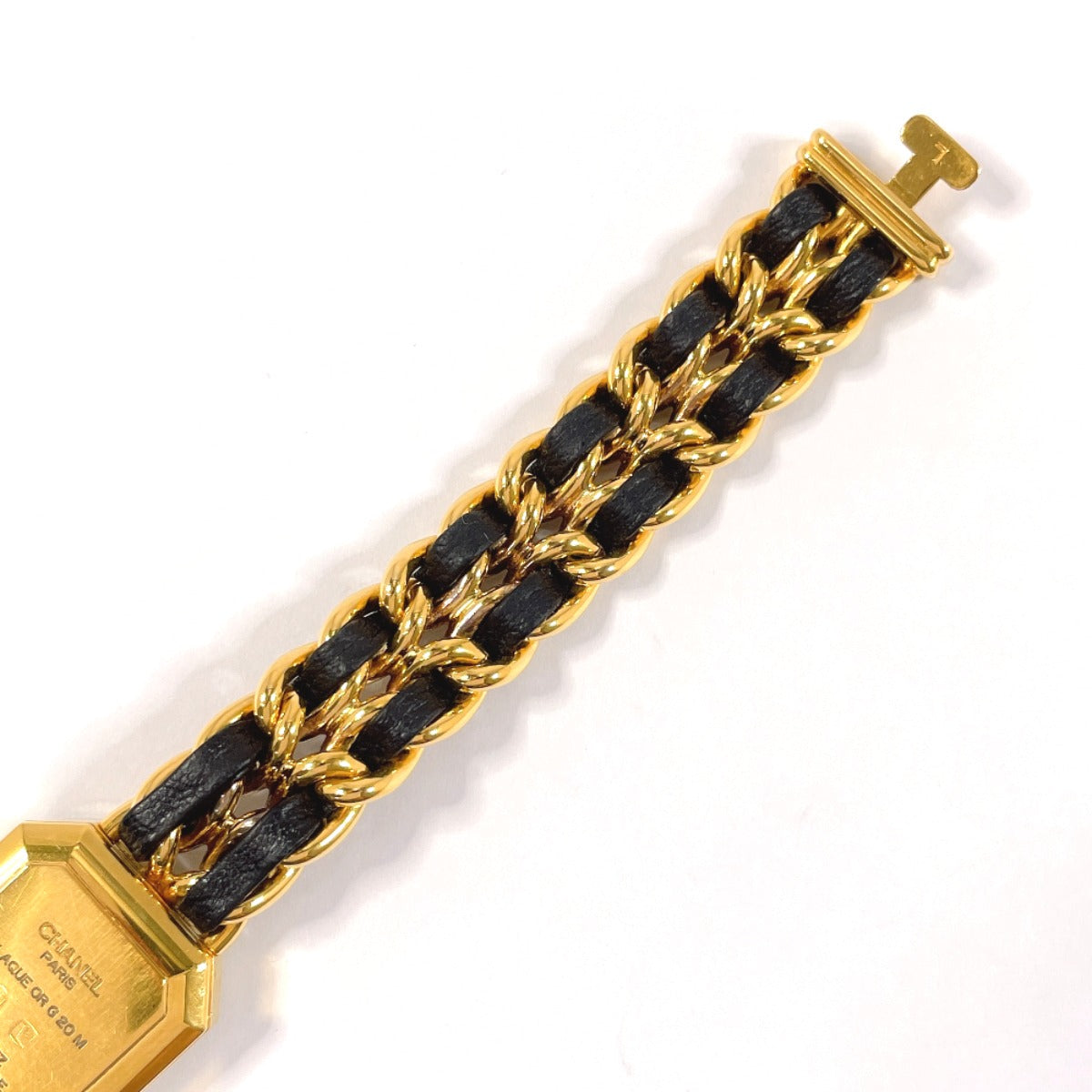CHANEL Watches Quartz H0001 Gold Plated, Leather gold Premiere L black dial