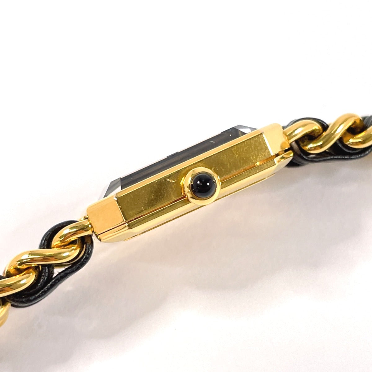 CHANEL Watches Quartz H0001 Gold Plated, Leather gold Premiere L black dial