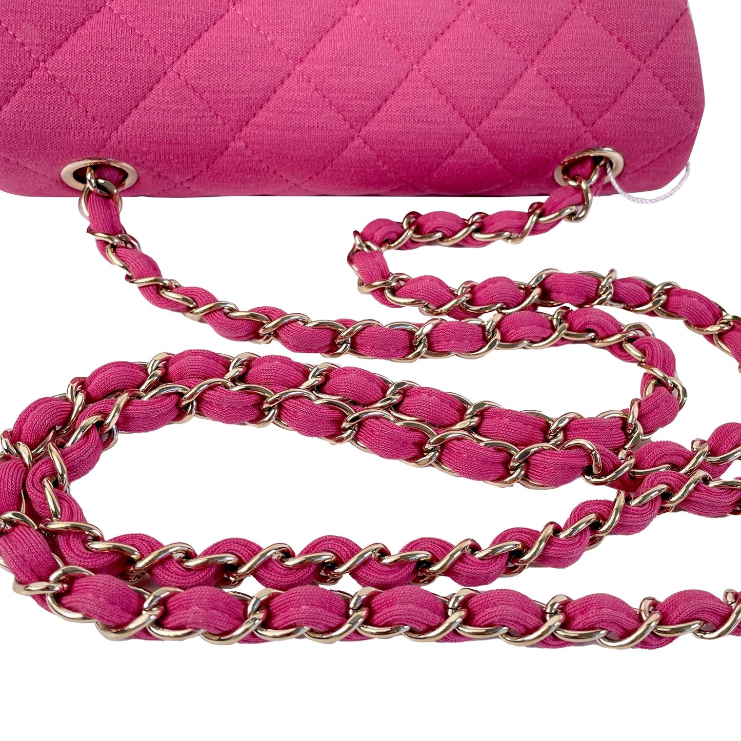 CHANEL Mini Classic Jersey Single Flap Crossbody Bag