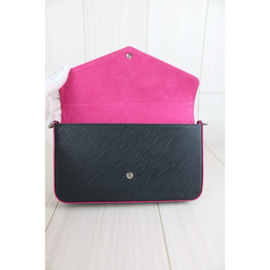 Excellent（Rank SA）｜LV Epi Pochette Felicie Shoulder Bag Black｜X25040709