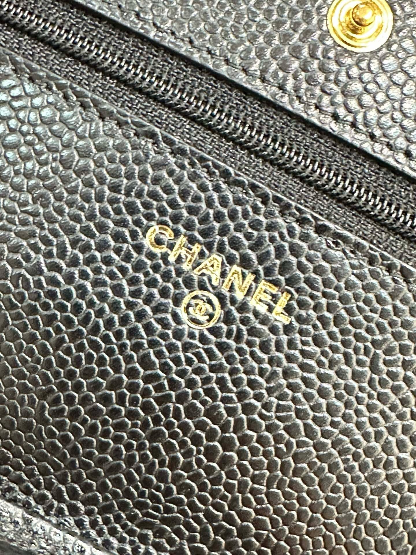 Chanel Classic Wallet on Chain Caviar Black GHW 24 Holo