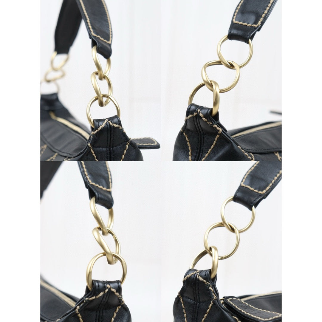 Good ( Rank AB)｜CHANEL Hobo Calf Leather Shoulder Bag  Made In 2003～2004Year｜25013106