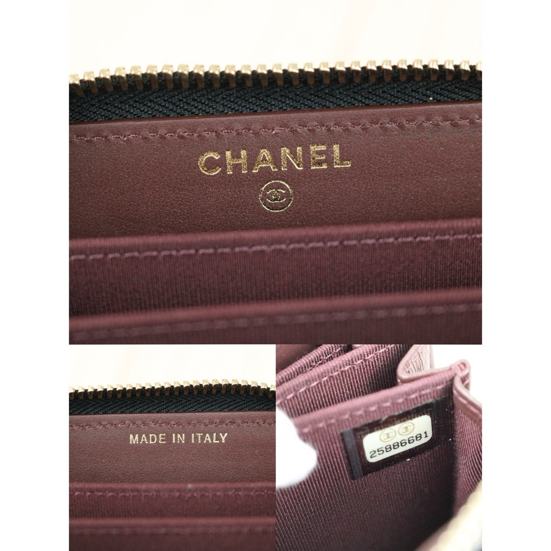 Very Good ( Rank A) ｜CHANEL Caviar Skin Leather Calf  Wallet Black Made In 2018 Year｜X25050603
