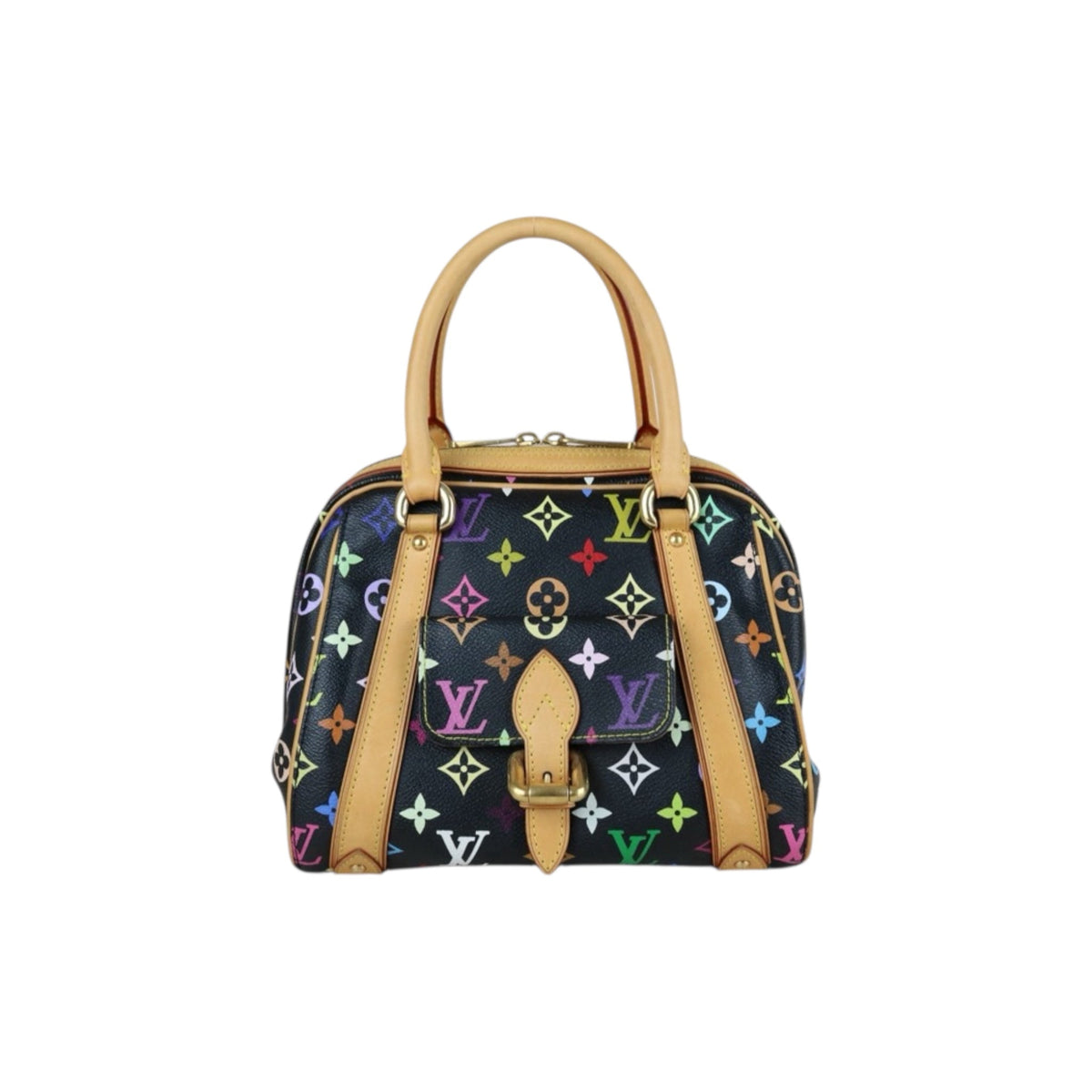 Good ( Rank AB) ｜  LV Takashi Murakam Multi Monogram Bowling Bag Hand Bag Black｜S25051902