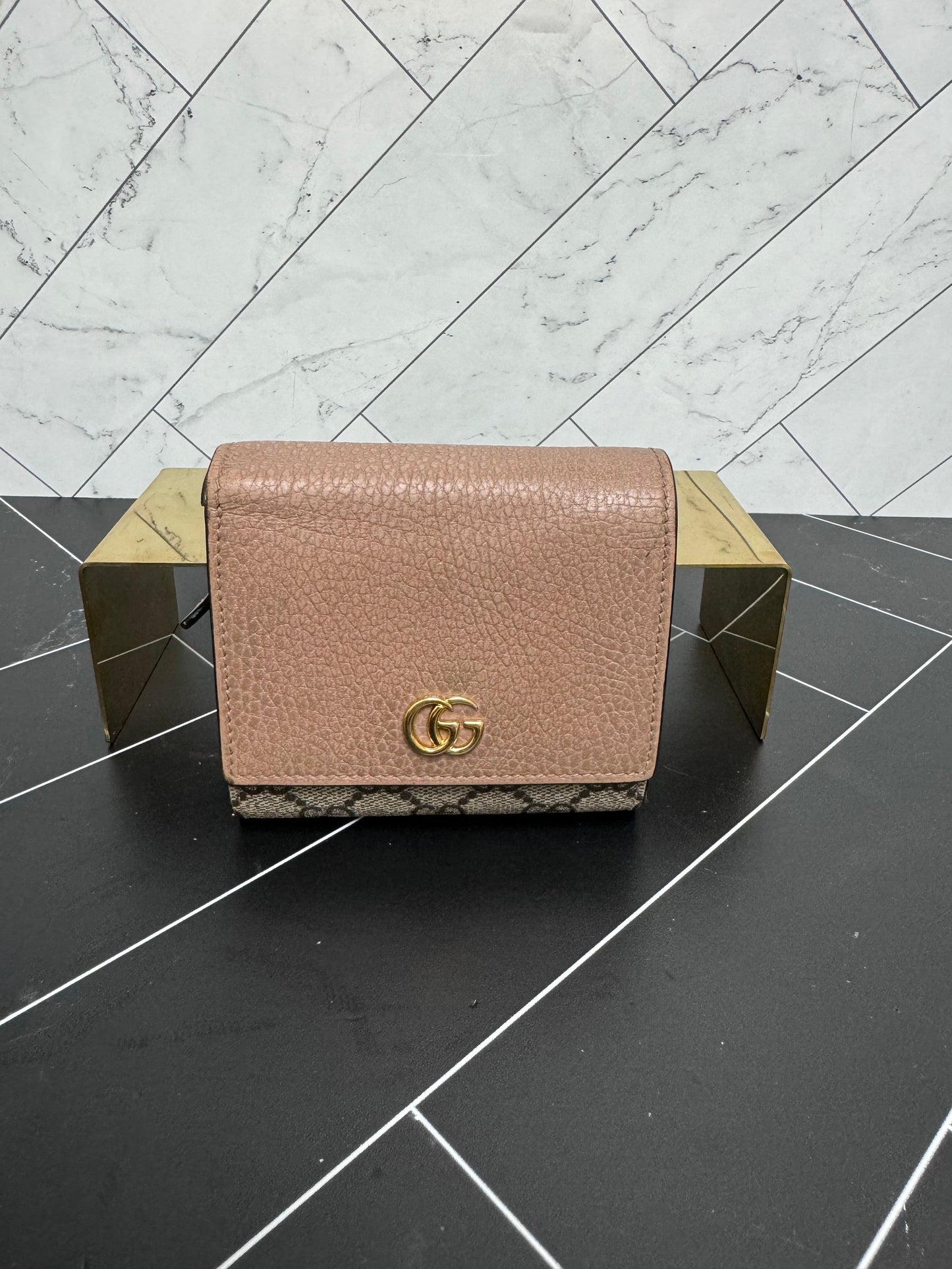 Gucci Beige Marmont Compact Wallet
