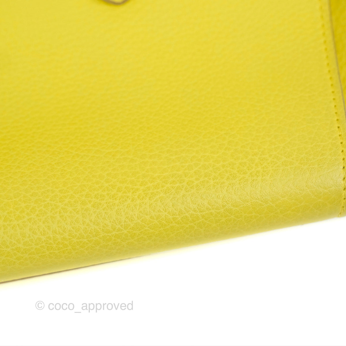 Celine Small Tie Knot Bag Yellow Grained Leather