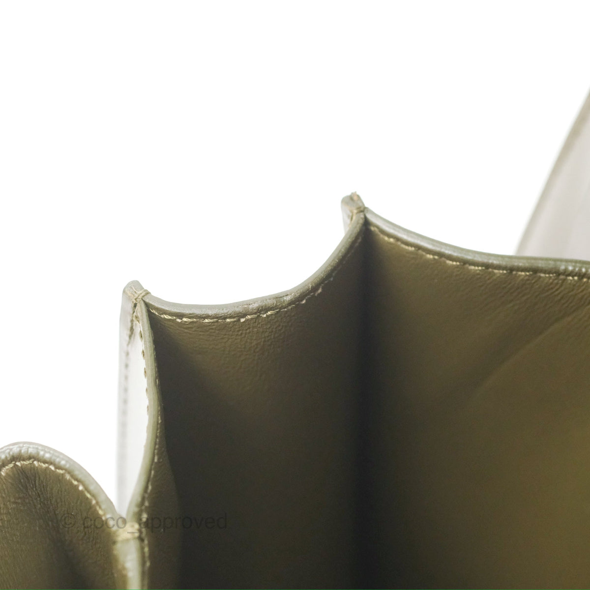 Celine Medium Classic Box Flap Dark Olive Green Box Calfskin Gold Hardware