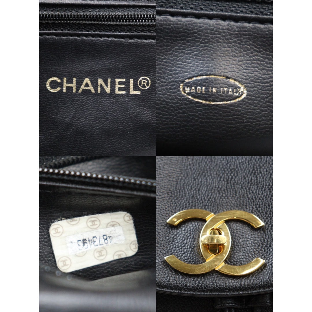 Rank A｜ CHANEL Caviar Skin  Backpack Gold Hardware Made in 1996-1997 Year ｜A24060501