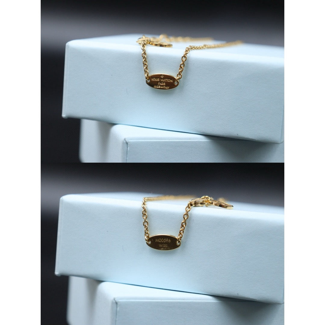 Very Good ( Rank A) ｜ LV Collier LV Lconic Gold Monogram Flower Rhinestone Necklace ｜24122627