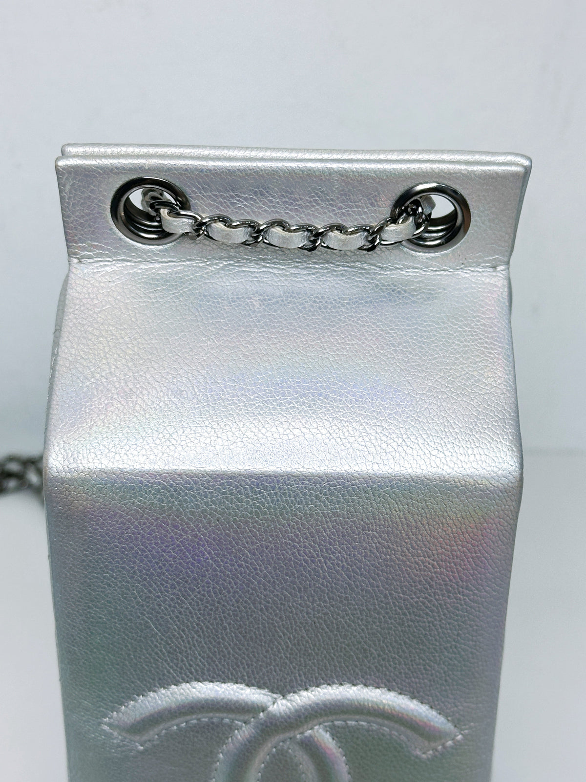 CHANEL RARE LIMITED EDITION LAIT DE COCO MILK CARTON BAG 2009 holo
