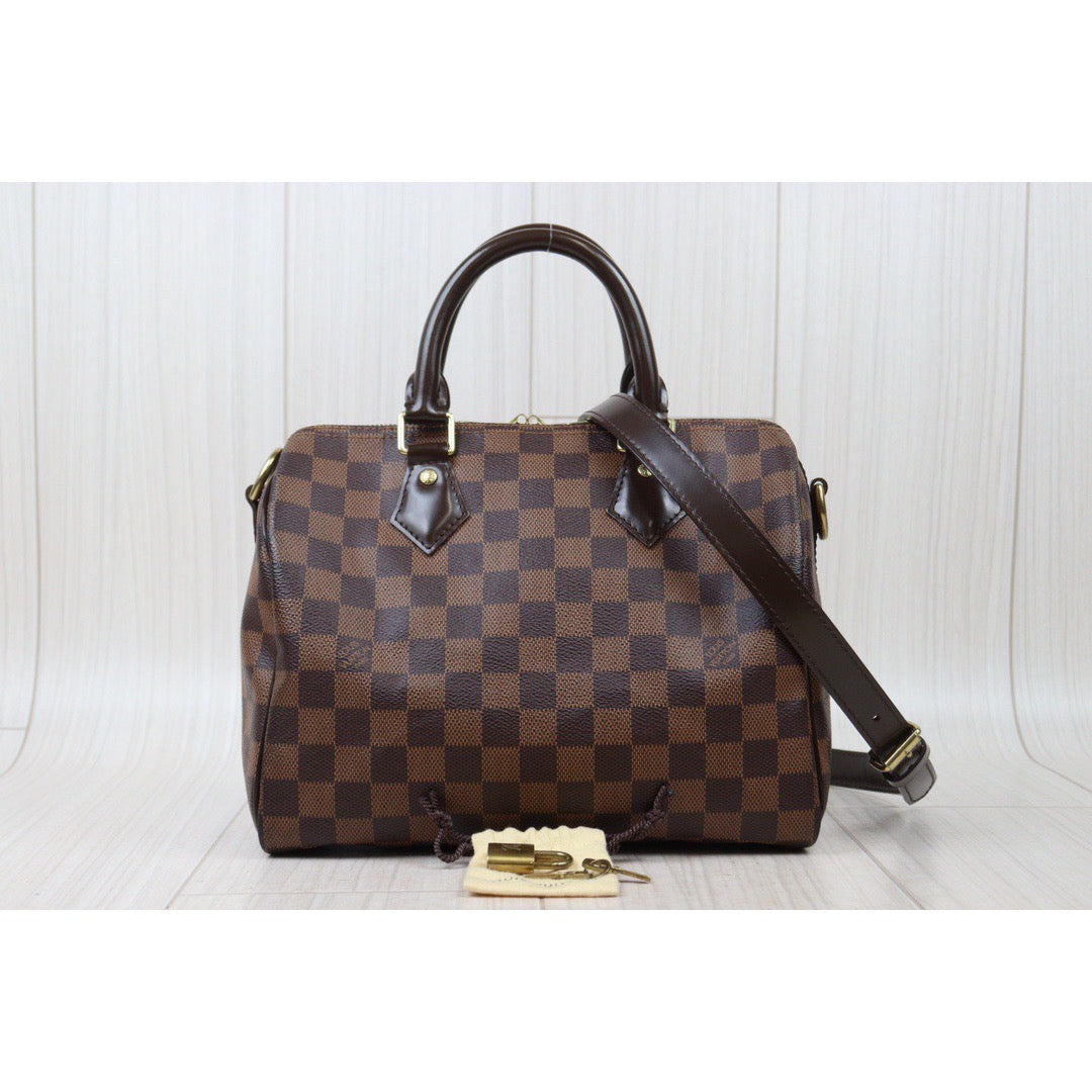 Rank AB｜ LV Damier Speedy 25 Hand Bag With Shoulder Strap｜S24061706