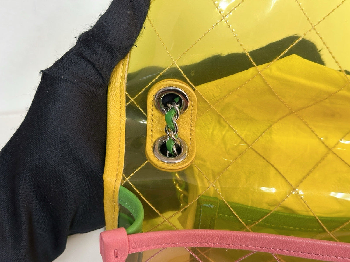 Chanel Yellow Coco Splash PVC Small Flap Bag holo 2589