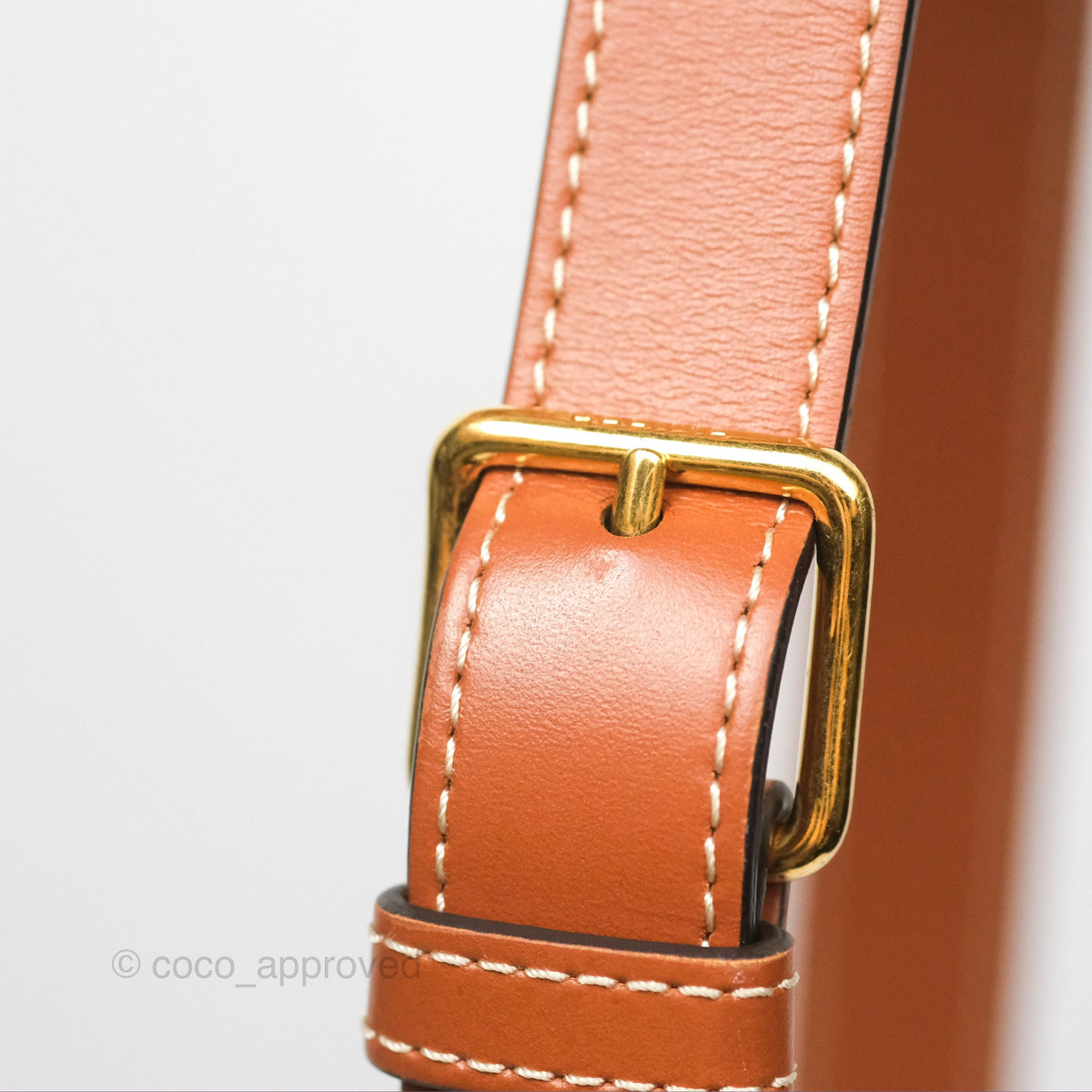 Celine Small Bucket Triomphe Canvas Tan Calfskin