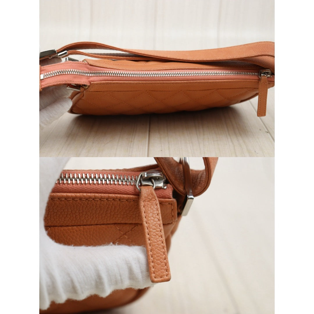 Very Good ( Rank A)｜ CHANEL Caviar Skin Calf Leather Shoulder Bag Pink Made In 2008～2009Year｜Y25061701