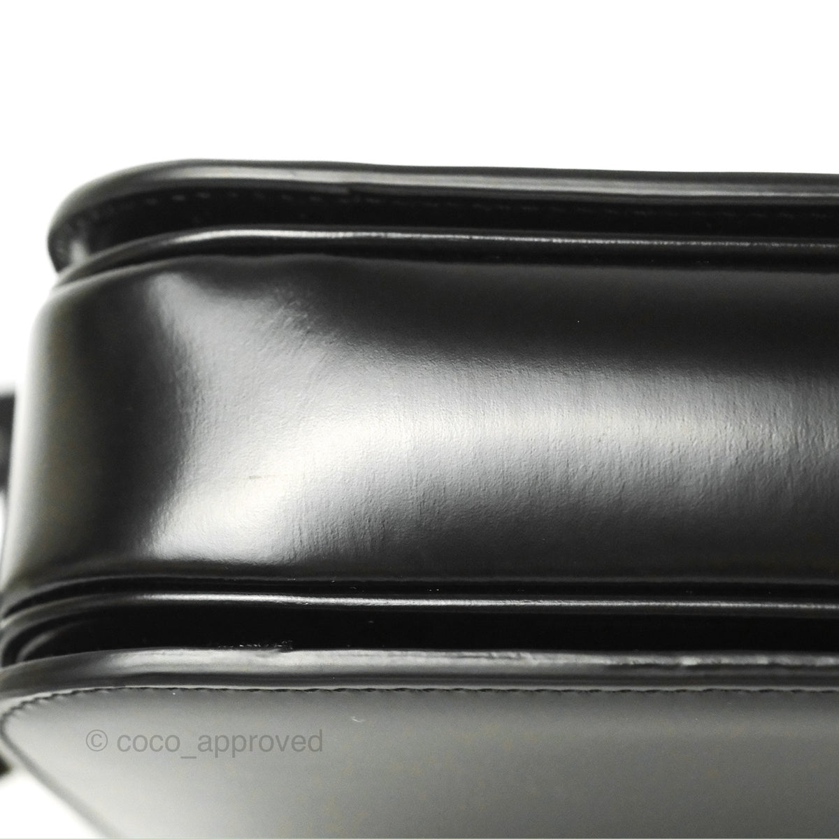 Celine Medium Triomphe Black Shiny Calfskin