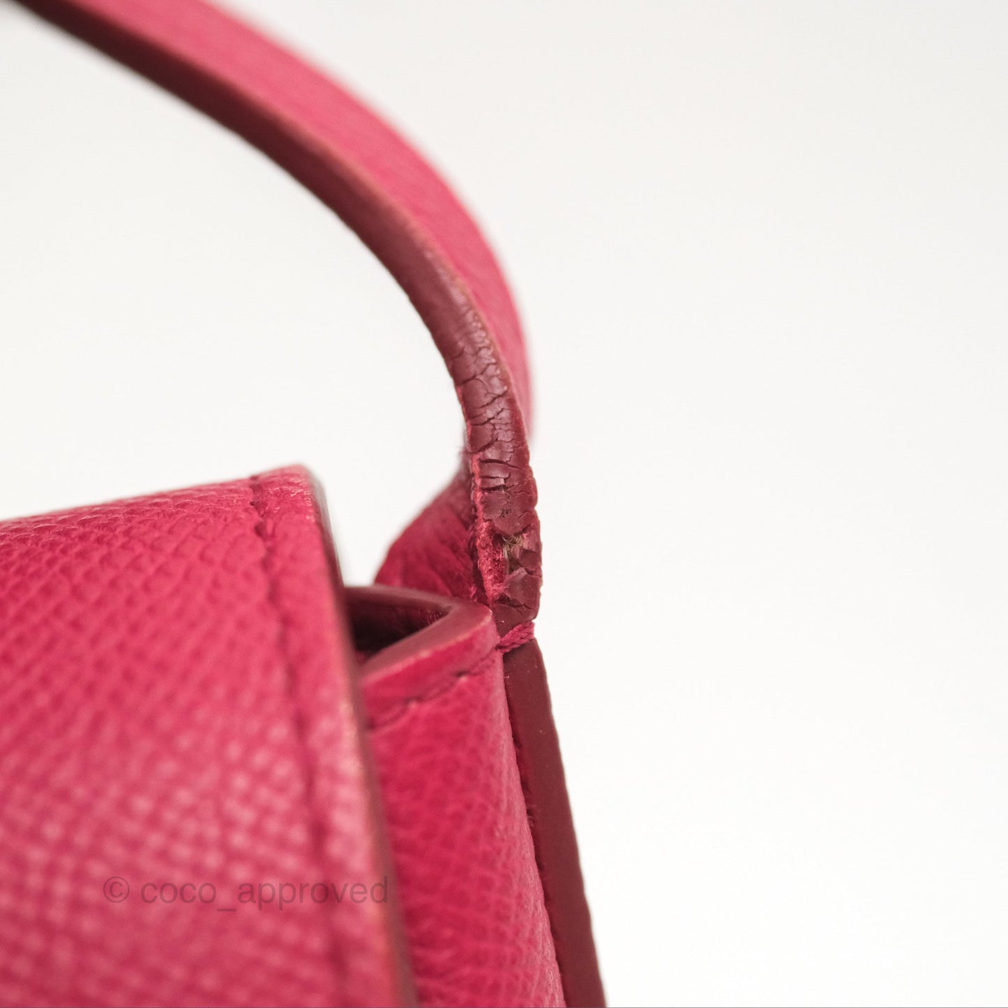 Celine Small Trotteur Crossbody Bag Grained Calfskin Dark Pink