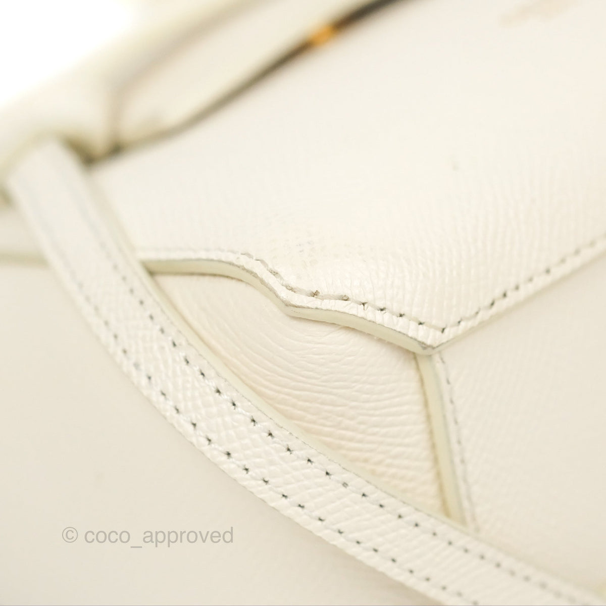 Celine Pico Belt Bag White Grained Calfskin Gold Hardware