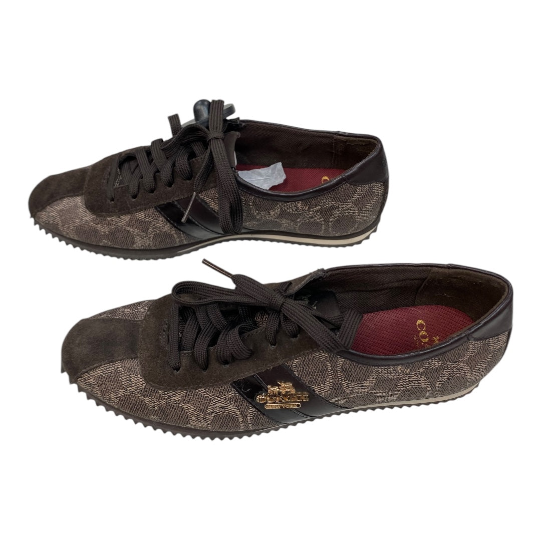 Shoes Designer By Coach In Brown, Size:7.5