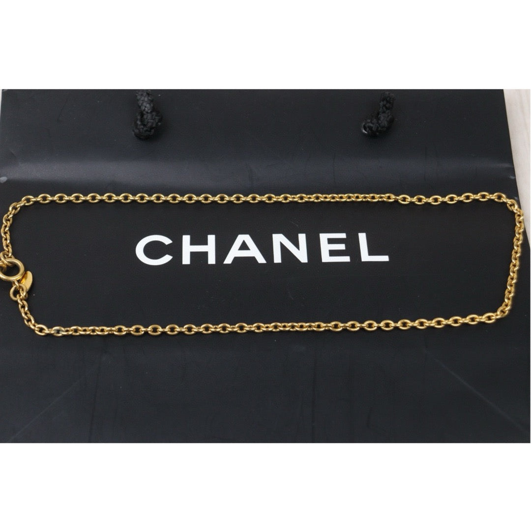 Very Good ( Rank A) ｜ CHANEL Coco Mark 24K Gold Plated Necklace｜W24121301