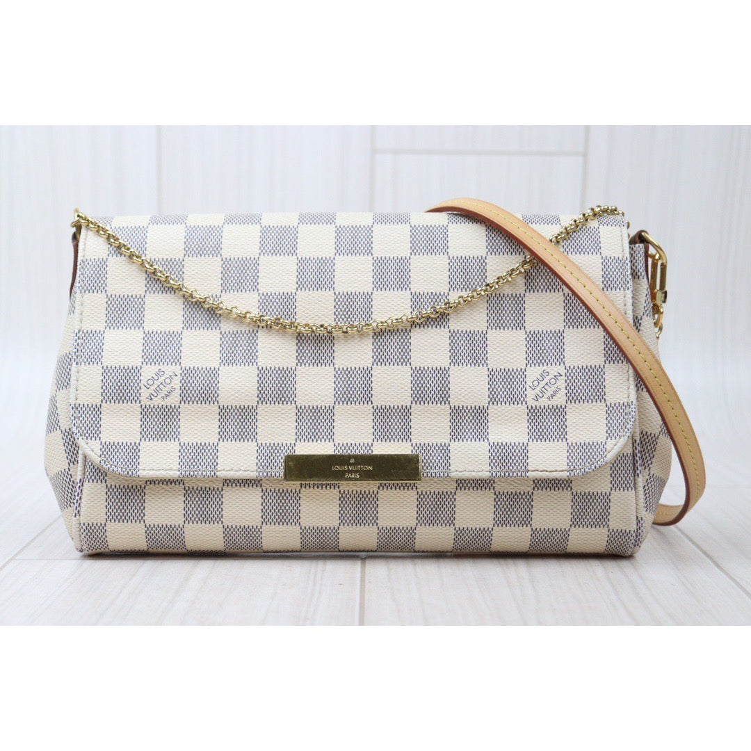 Rank AB ｜ Louis Vuitton Damier Azur Favorite MM Shoulder Bag｜24050805