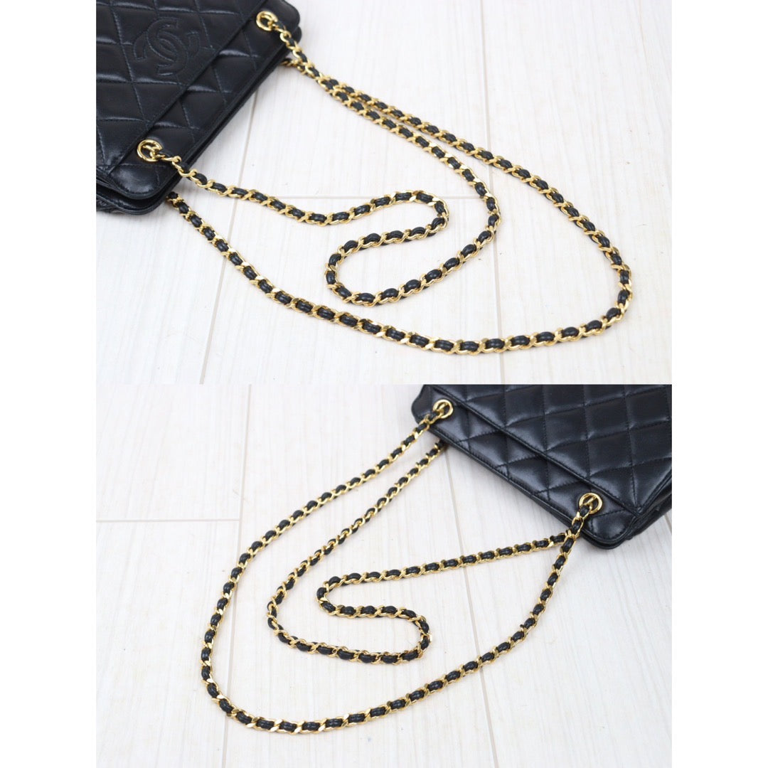 Rank A ｜CHANEL Vintage Lambskin Shoulder Bag Made in 1996-1997 Year｜P24061144