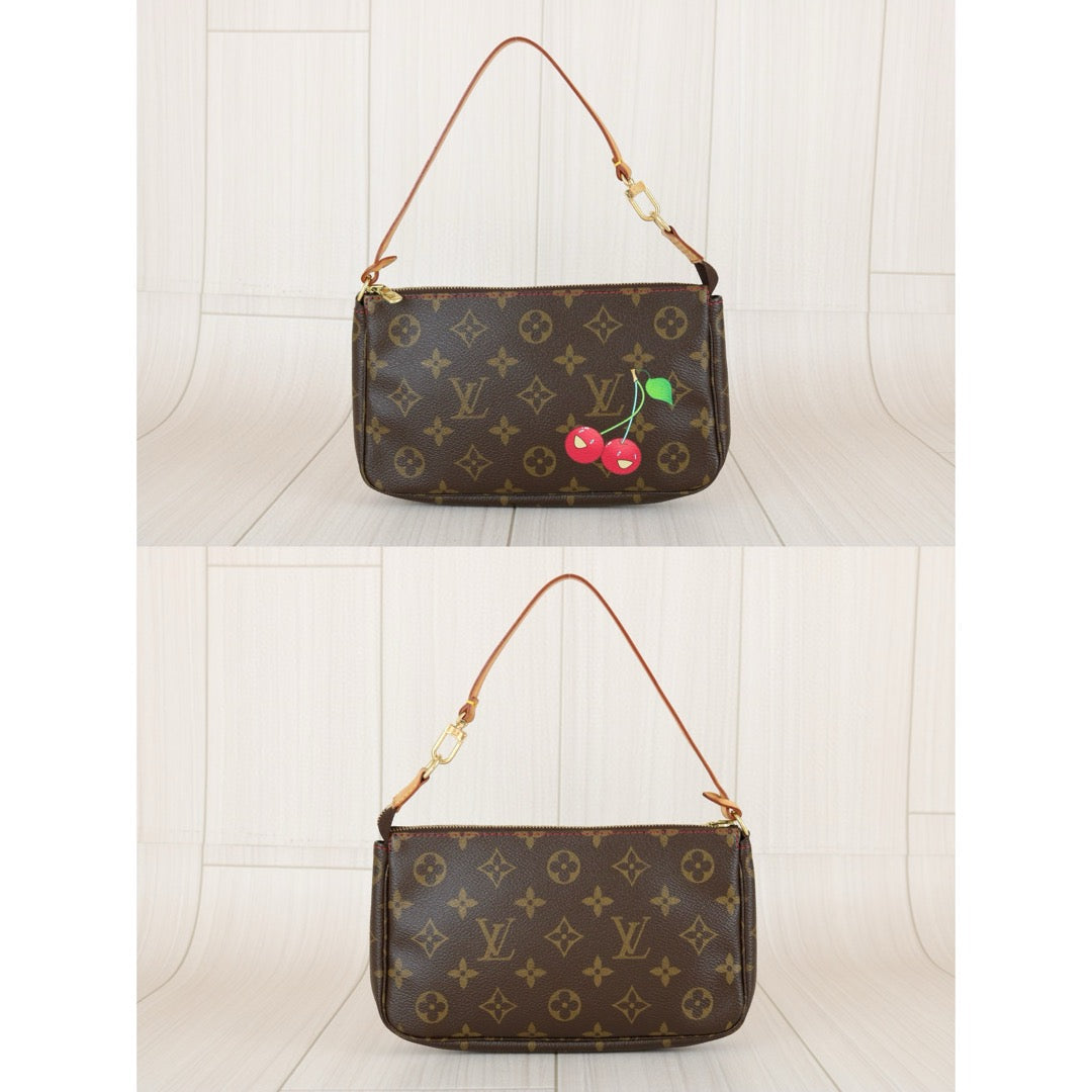 Very Good ( Rank A)｜ LV Takashi Murakam Cherry Monogram Pochette Accessoires ｜B25011008