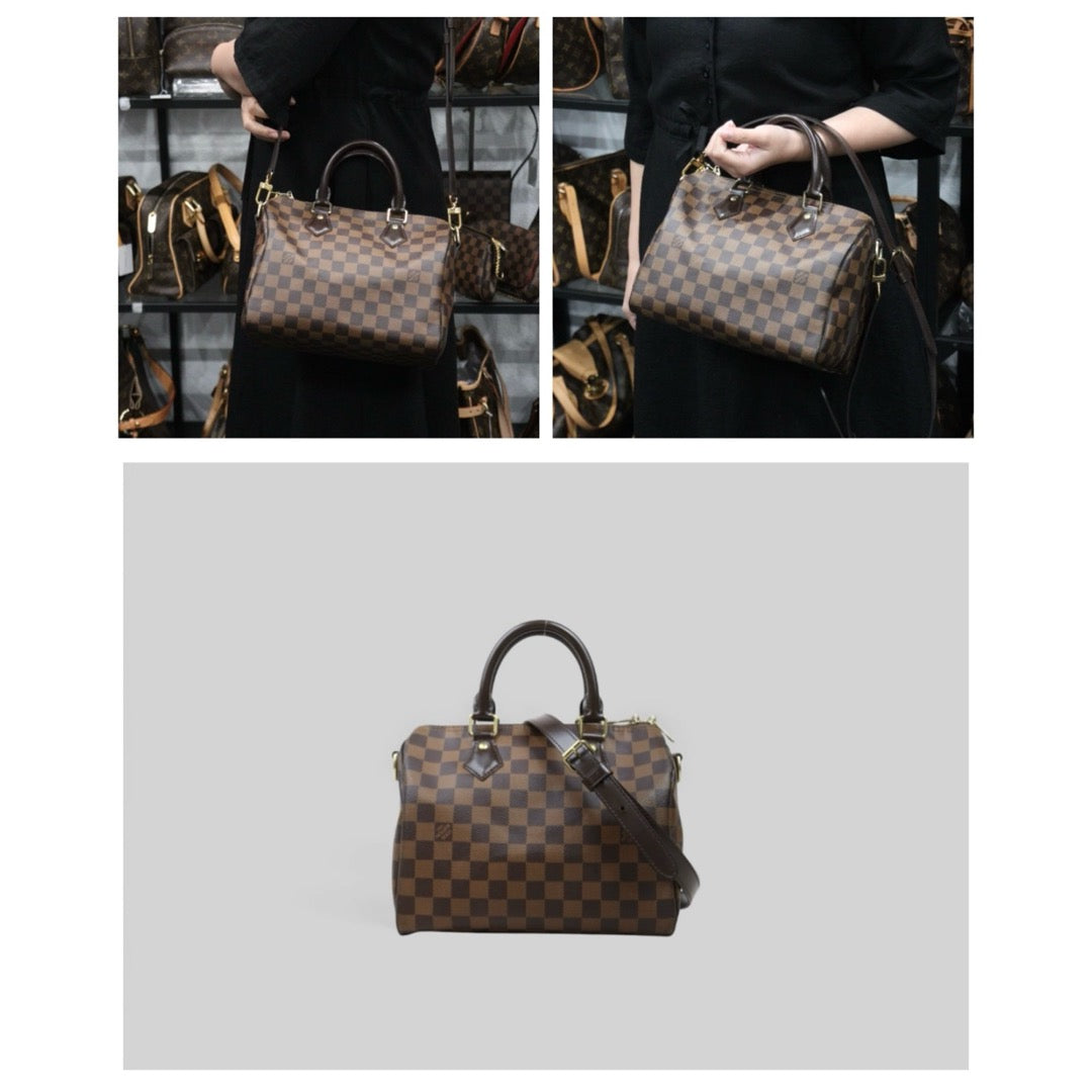 Good ( Rank AB)｜ LV Damier Speedy 25 Hand Bag With Shoulder Strap｜S25021016