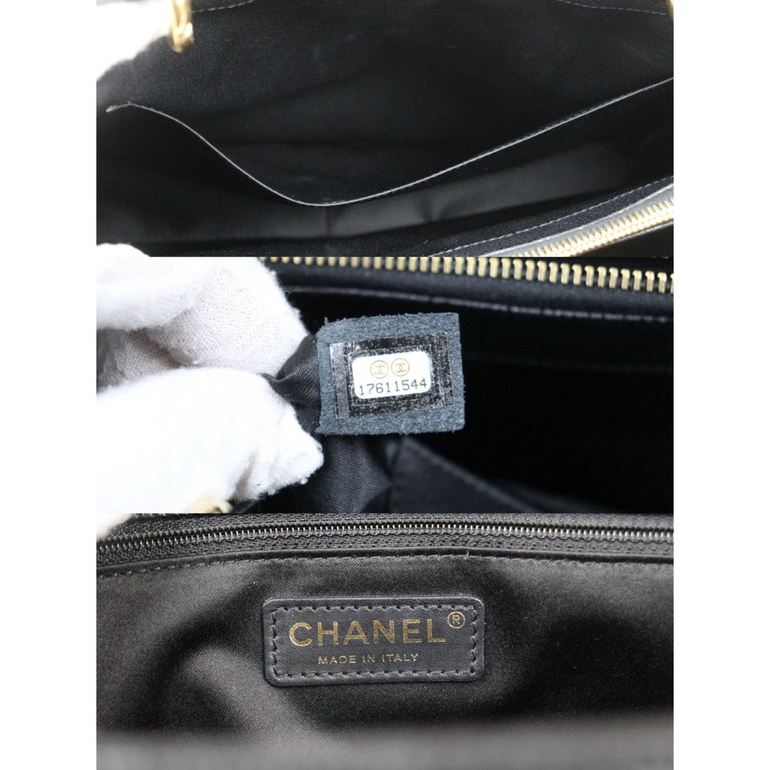 Very Good ( Rank A) ｜ CHANEL Matrasse GST Chain Tote Bag Caviar Skin Black  Made In 2012-2013Year｜H25022414
