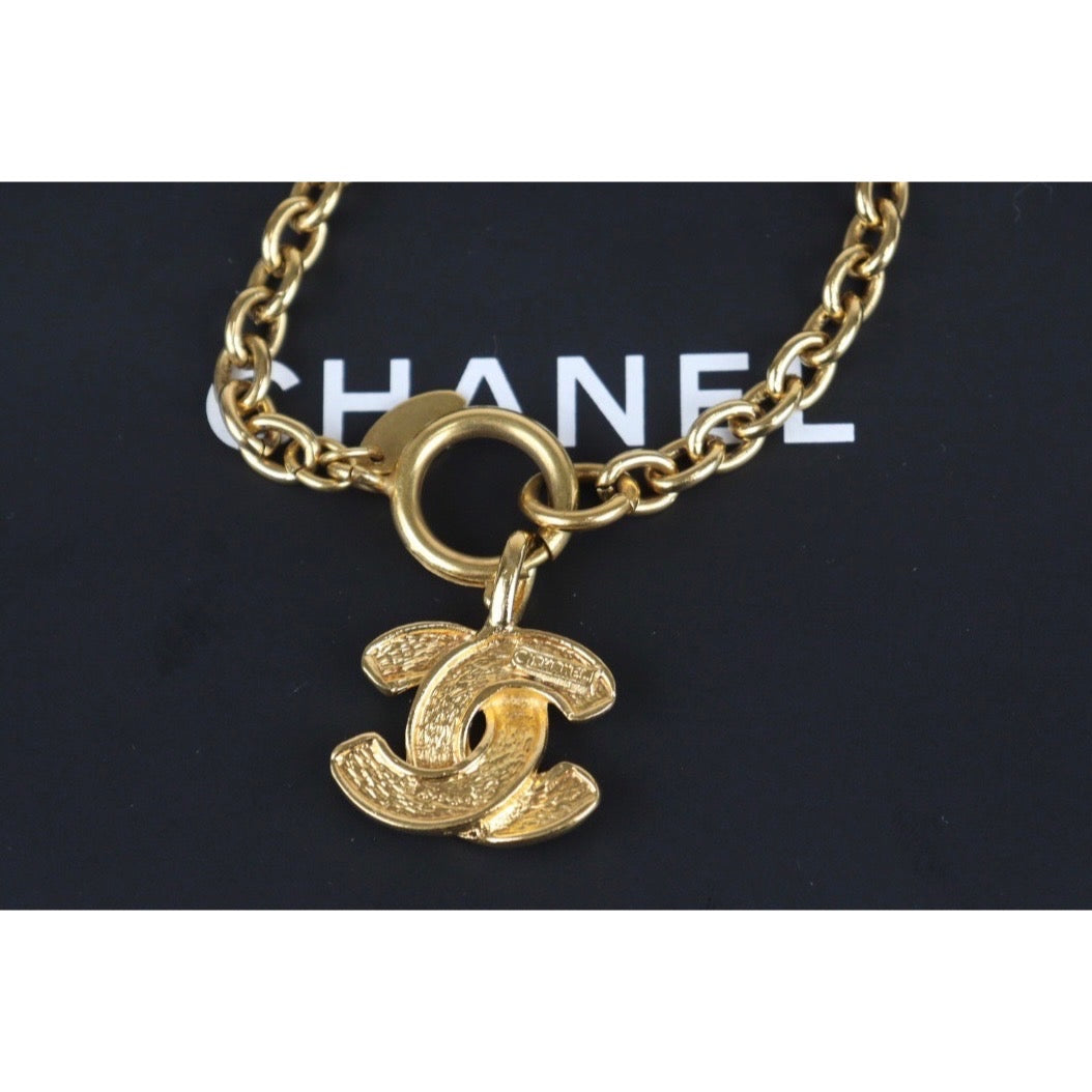 Rank A ｜  Chanel Vintage Coco Mark Gold Necklace ｜23091534