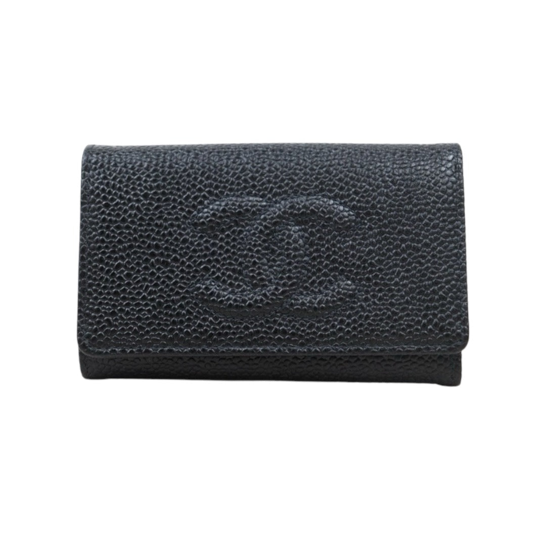 Very Good ( Rank A)｜CHANEL Caviar Skin Key Case Black Made In 1997-1999Year｜VT25030120