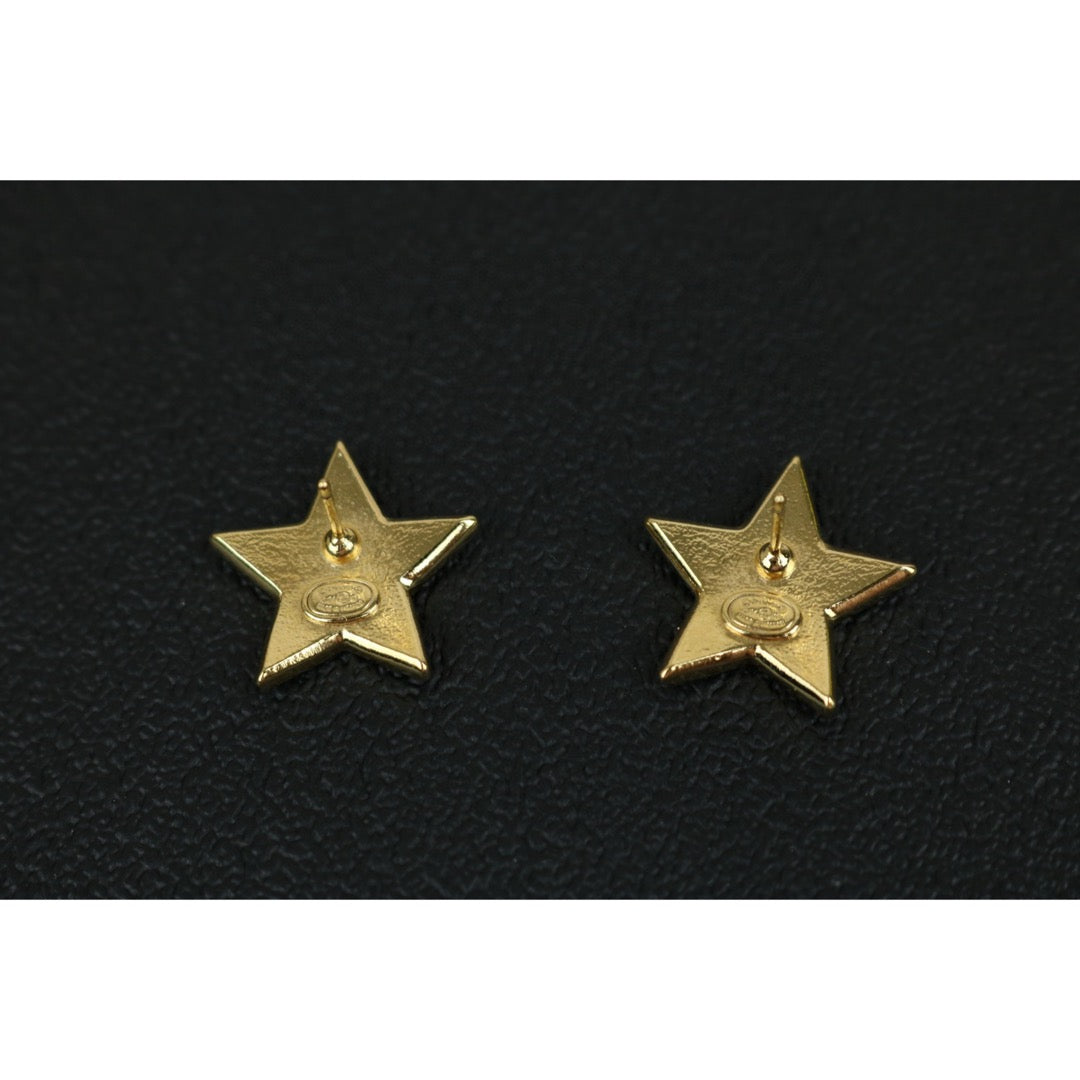 Excellent（Rank SA）｜ CHANEL  Glitter CC Logo Star Earrings ｜F25022006