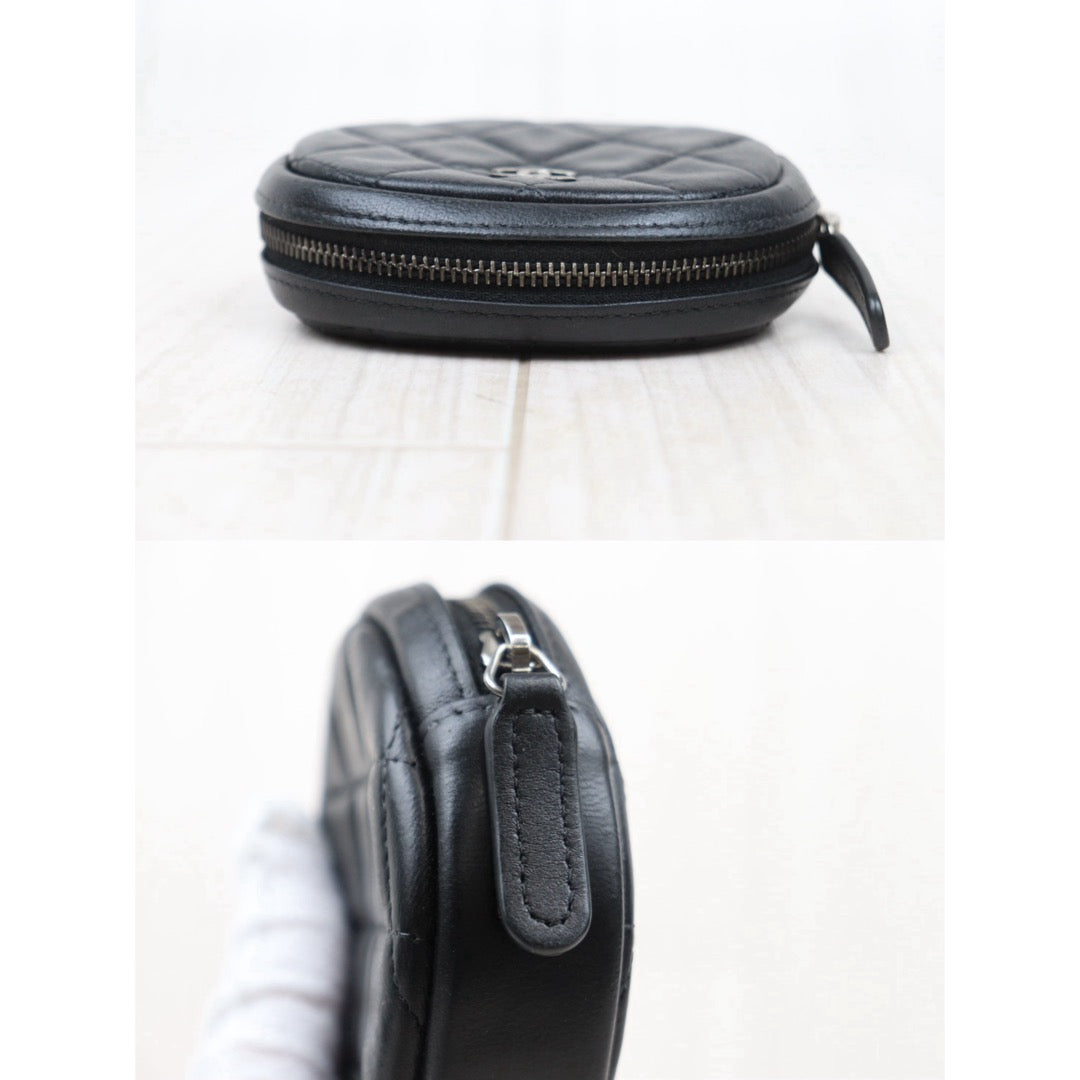 Good ( Rank AB) ｜CHANEL  Lamb Skin Coin Purse Black Made In 2019 Year｜V25030619