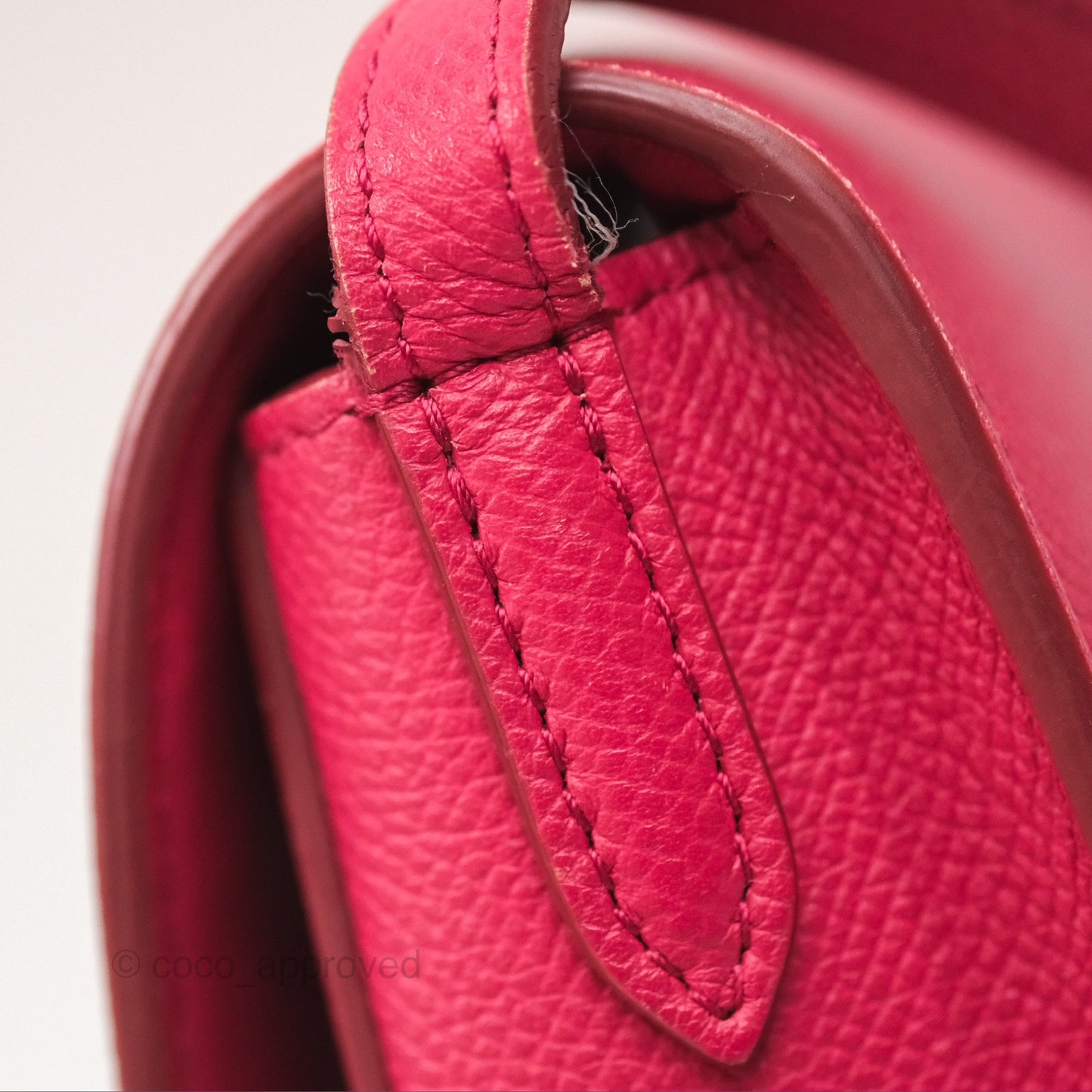 Celine Small Trotteur Crossbody Bag Grained Calfskin Dark Pink