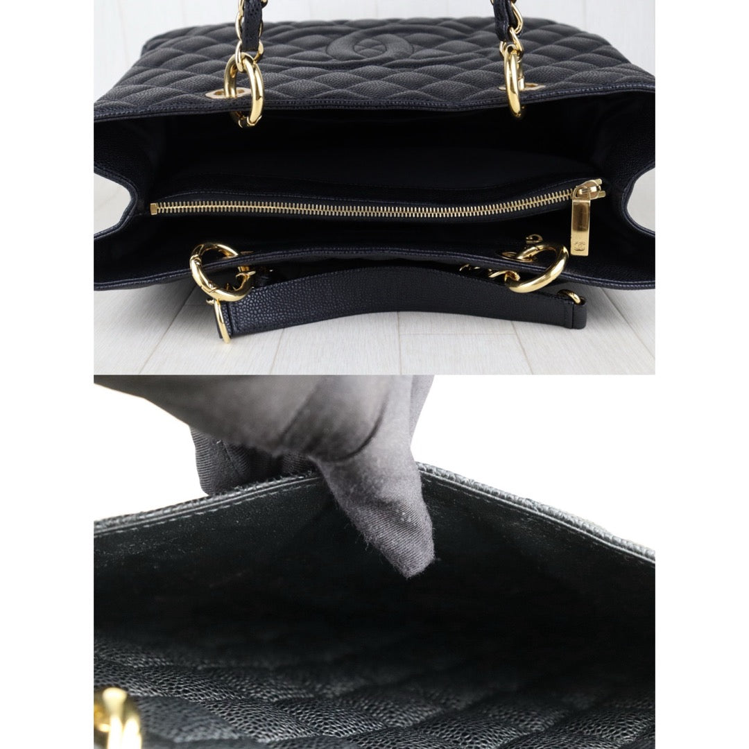 Very Good ( Rank A) ｜ CHANEL Matrasse GST Chain Tote Bag Caviar Skin Black  Made In 2010-2011 Year｜H25052624