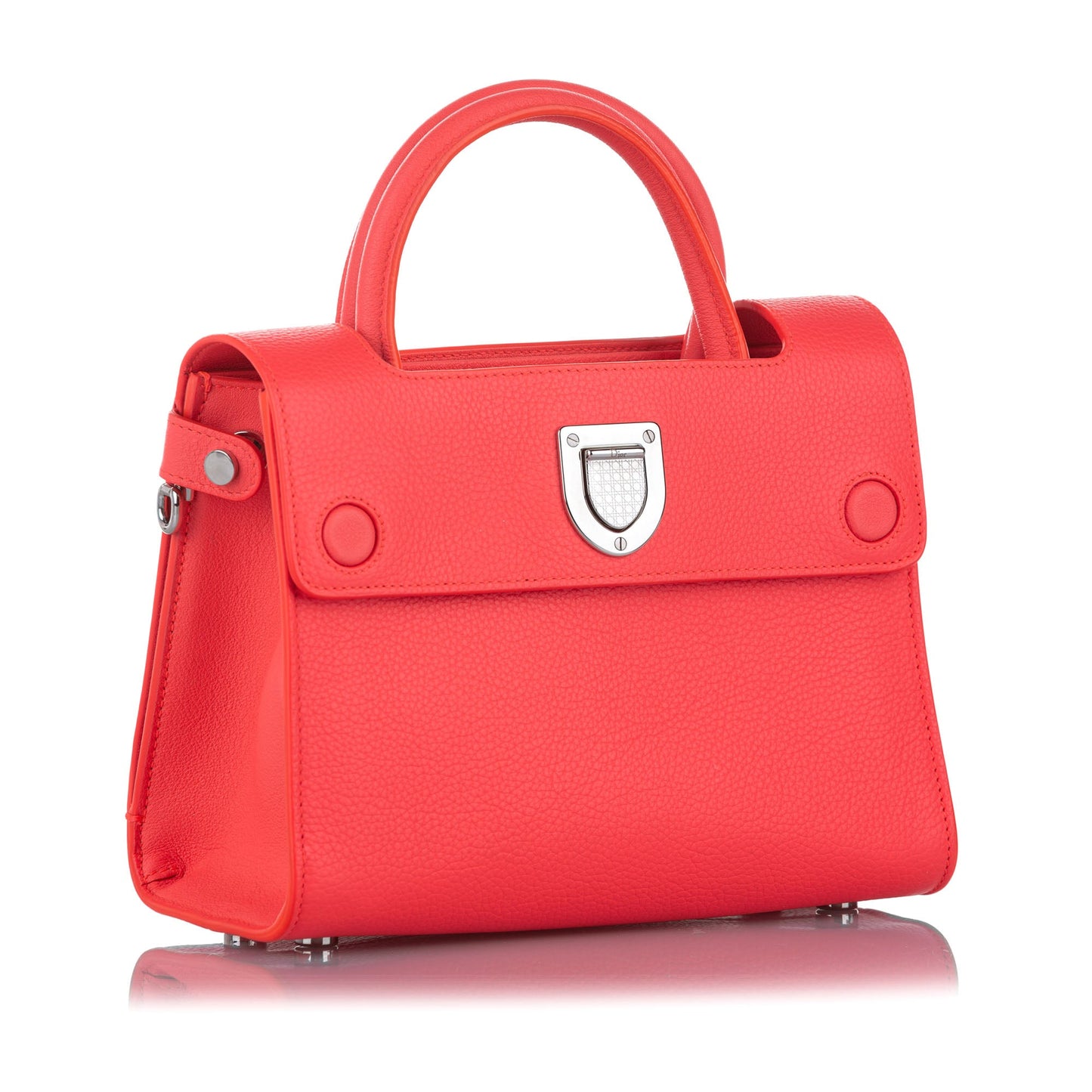 Diorever Leather Satchel Orange